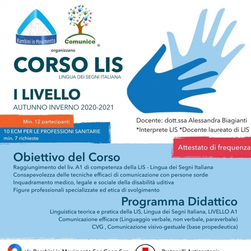 Corso base per l&#039;apprendimento in presenza della LIS